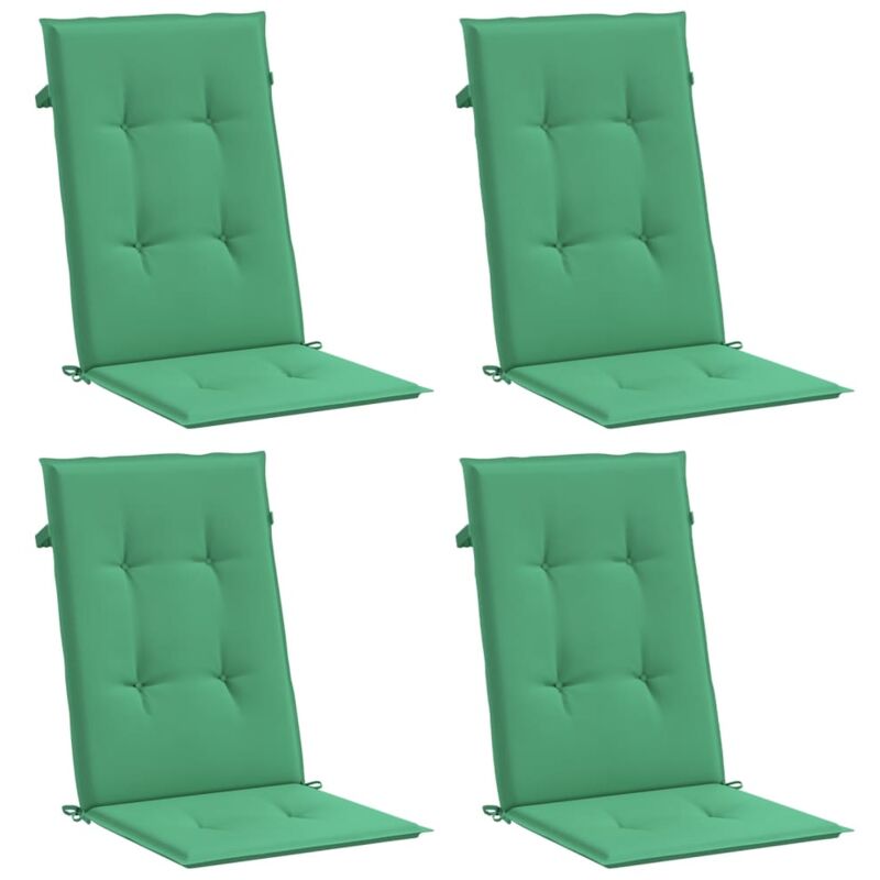 

vidaXL Cojines para sillas de jardín 4 unidades verdes 120x50x4 cm - Verde