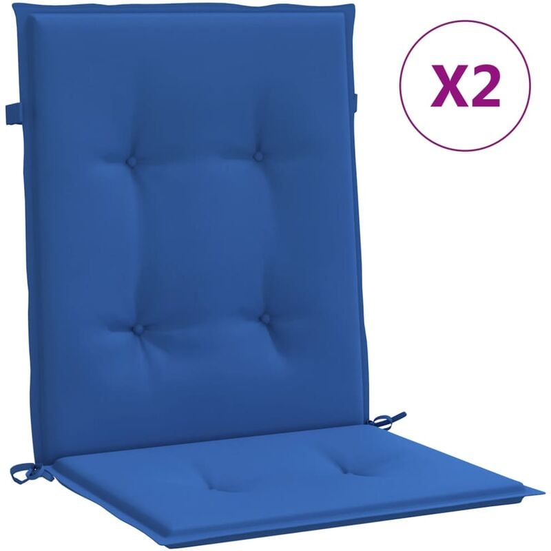 

Cojines para sillas de jardín 2 unidades azul klein 100x50x4 cm - Azul