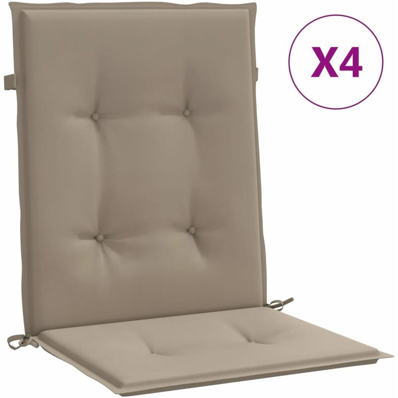 

Cojines para sillas de jardín 4 uds gris taupe 100x50x3 cm - Marrón