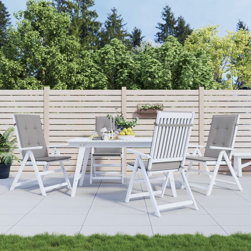 

Cojines para sillas de jardín 4 unidades grises 120x50x3 cm - Gris