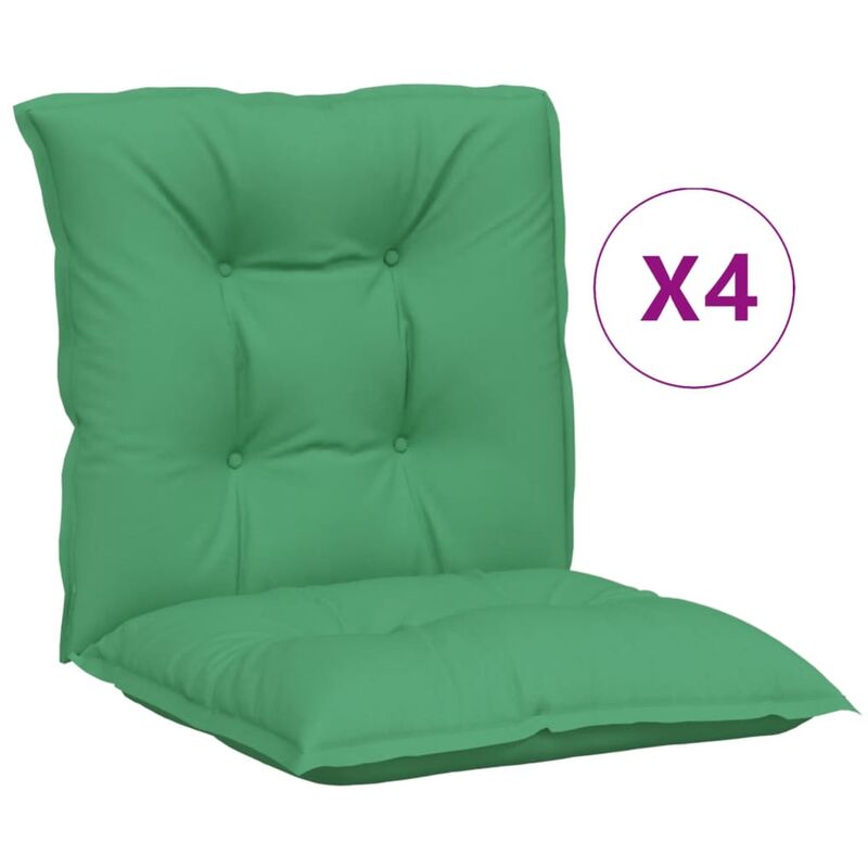 

Cojines para sillas de jardín 4 unidades verde 100x50x7 cm - Verde