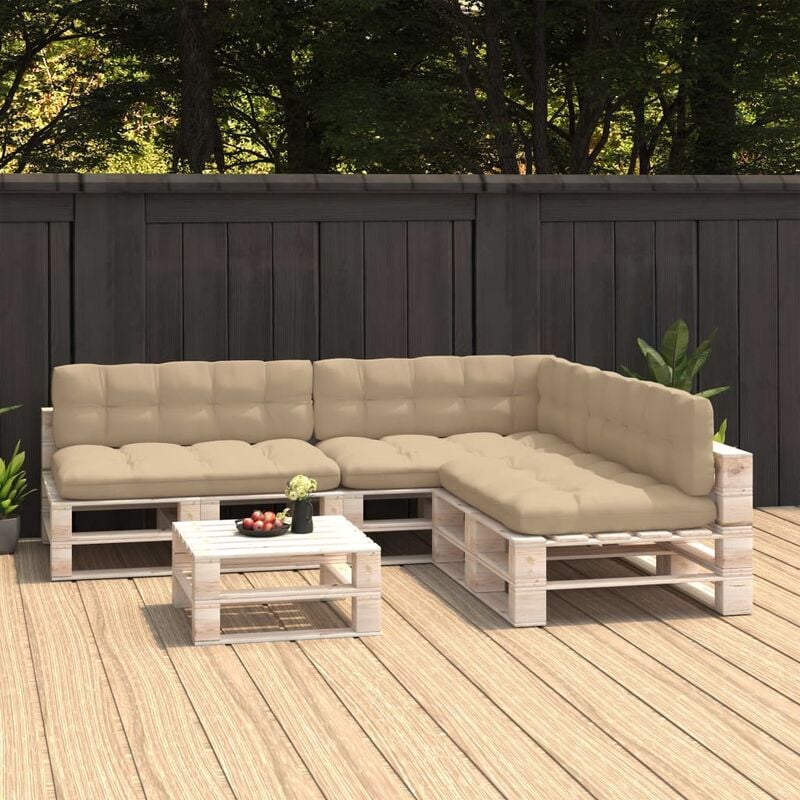 

Cojines para sofá de palets 7 piezas beige - Beige