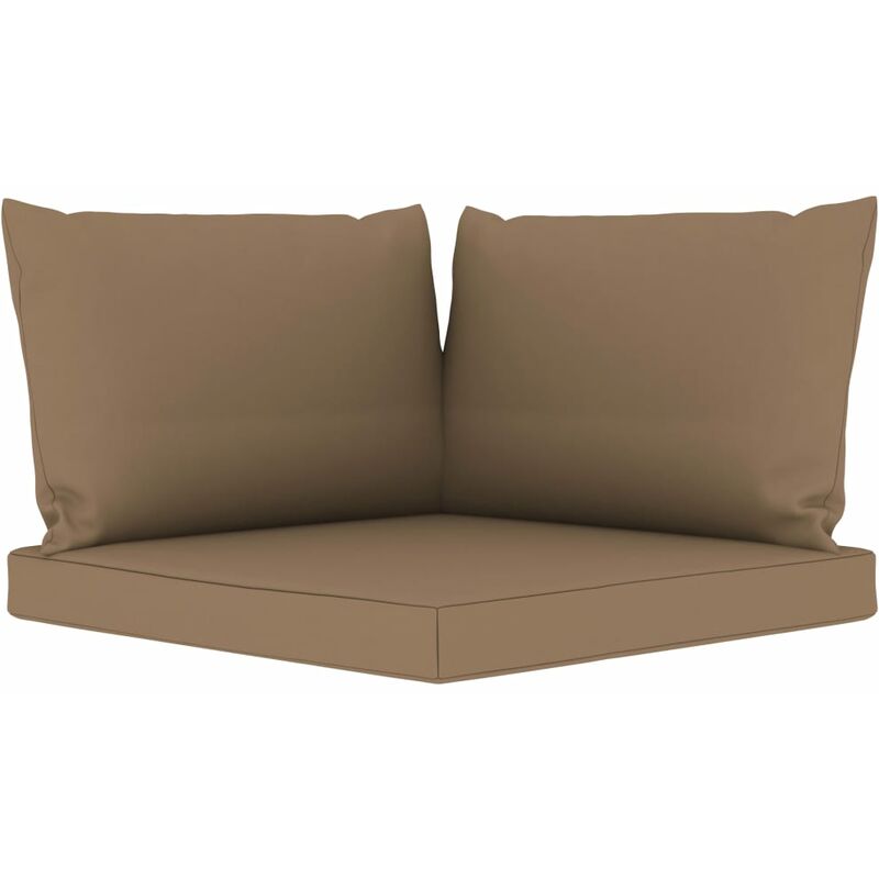 

Cojines para sofá de palés 3 piezas tela gris taupe - Marrón