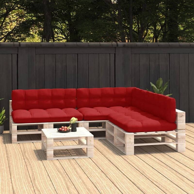 

Cojines para sofá de palés 7 unidades rojo - Rojo