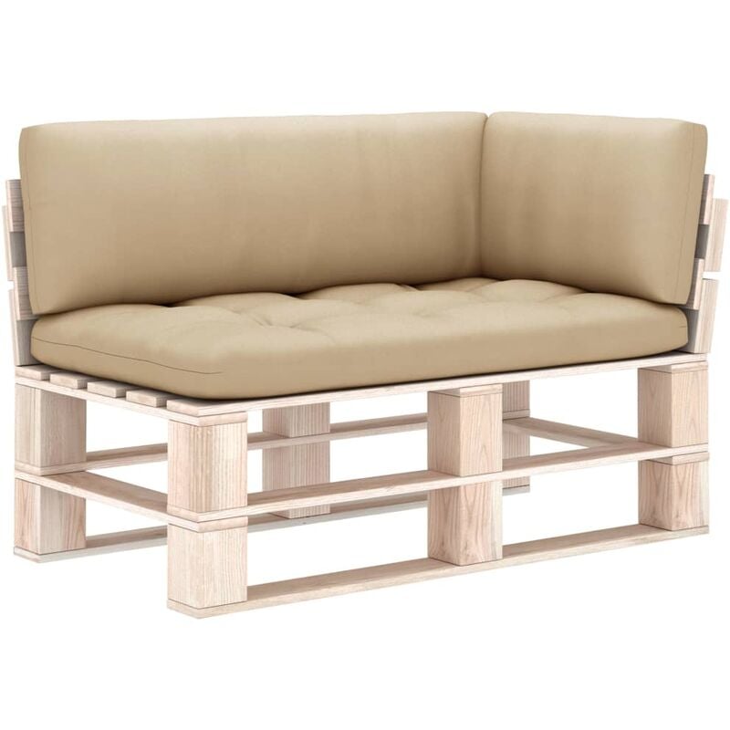 

Cojines para sofá de palés 3 piezas beige
