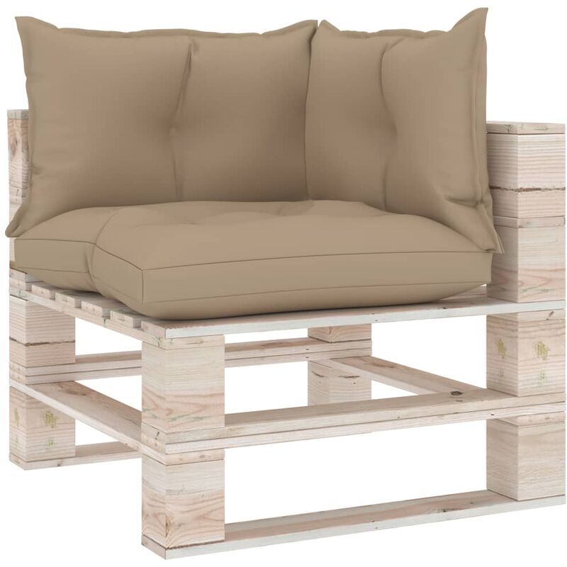 

Cojines para sofá de palés 3 piezas tela beige
