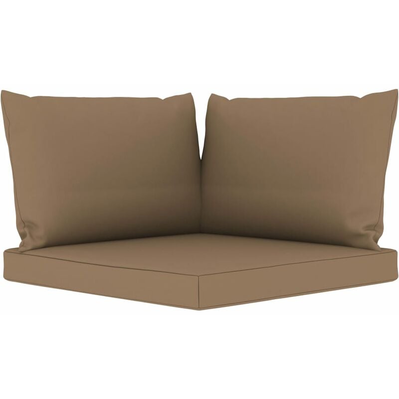 

vidaXL Cojines para sofá de palés 3 piezas tela gris taupe - Gris Topo