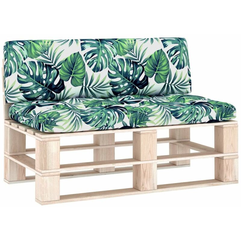 

Happyshopping - Cojines para sofa de palets 2 piezas estampado de hojas