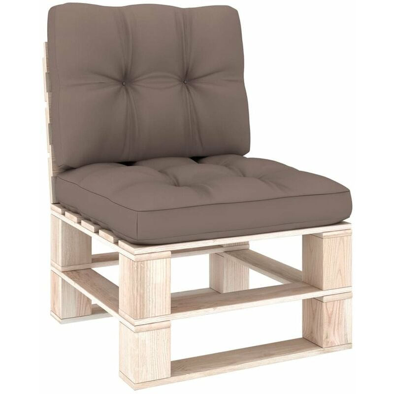 

Happyshopping - Cojines para sofa de palets 2 piezas gris taupe