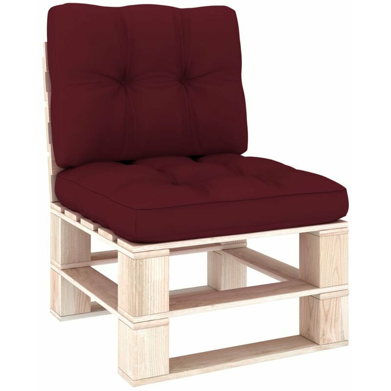 

Happyshopping - Cojines para sofa de palets 2 piezas rojo vino tinto