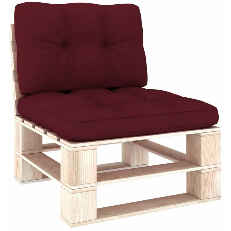 

Cojines para sofa de palets 2 piezas rojo vino tinto