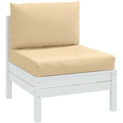 Cojines para sofá de palets 2 uds tela beige melange
