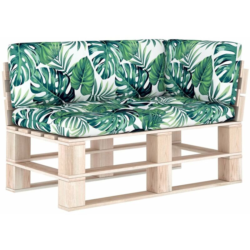 

Happyshopping - Cojines para sofa de palets 3 piezas estampado de hojas