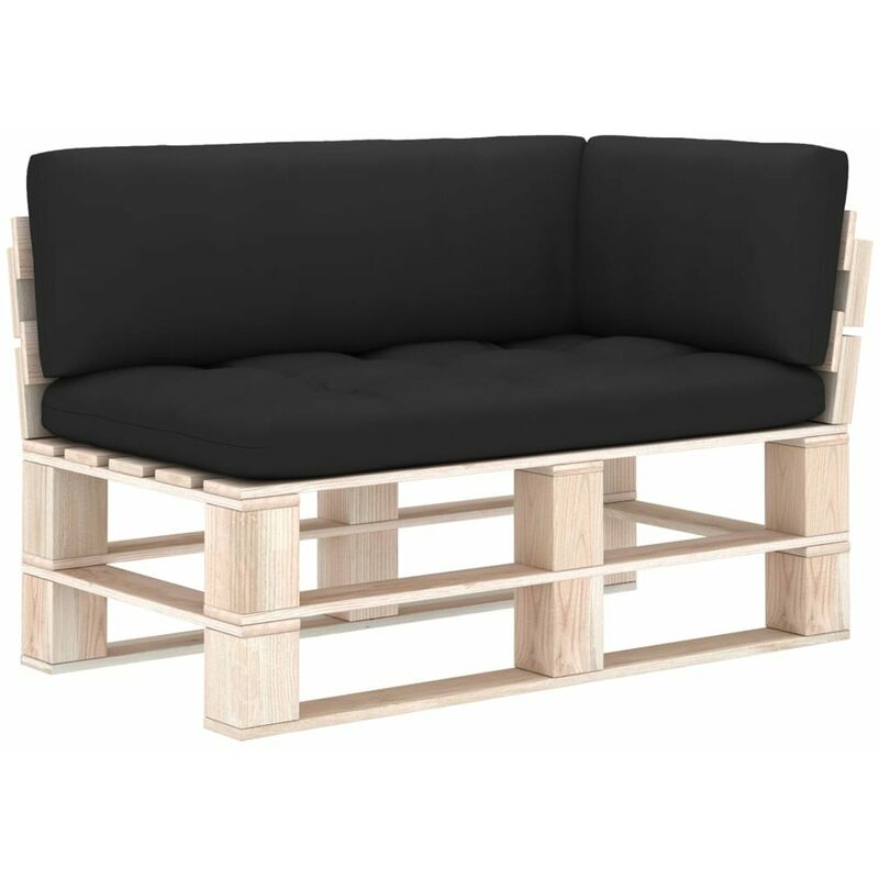 

Cojines para sofa de palets 3 piezas negro