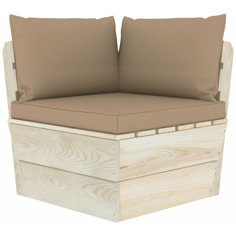 

Cojines para sofa de palets 3 piezas tela gris taupe
