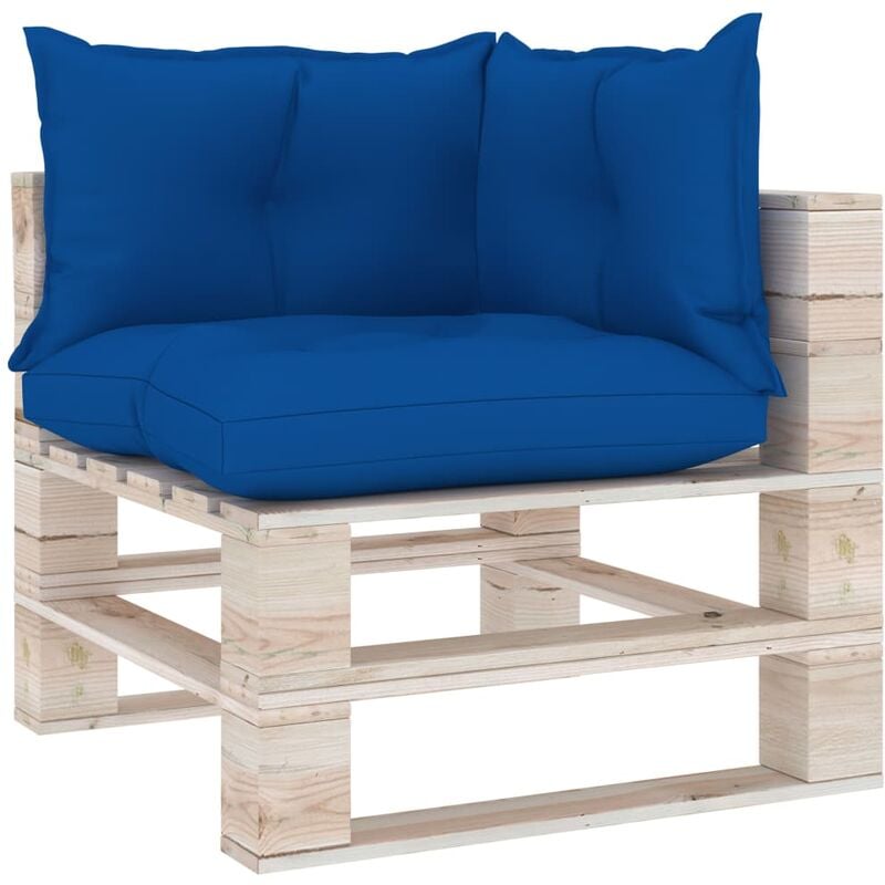 

Cojines para sofá de palets 3 unidades tela azul klein