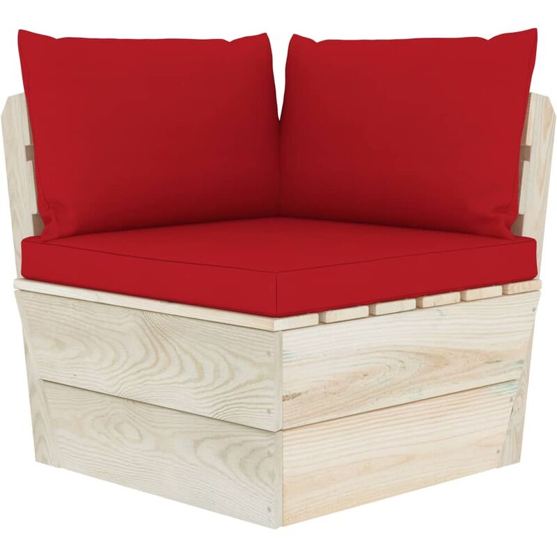 

Cojines para sofá de palets 3 unidades tela rojo