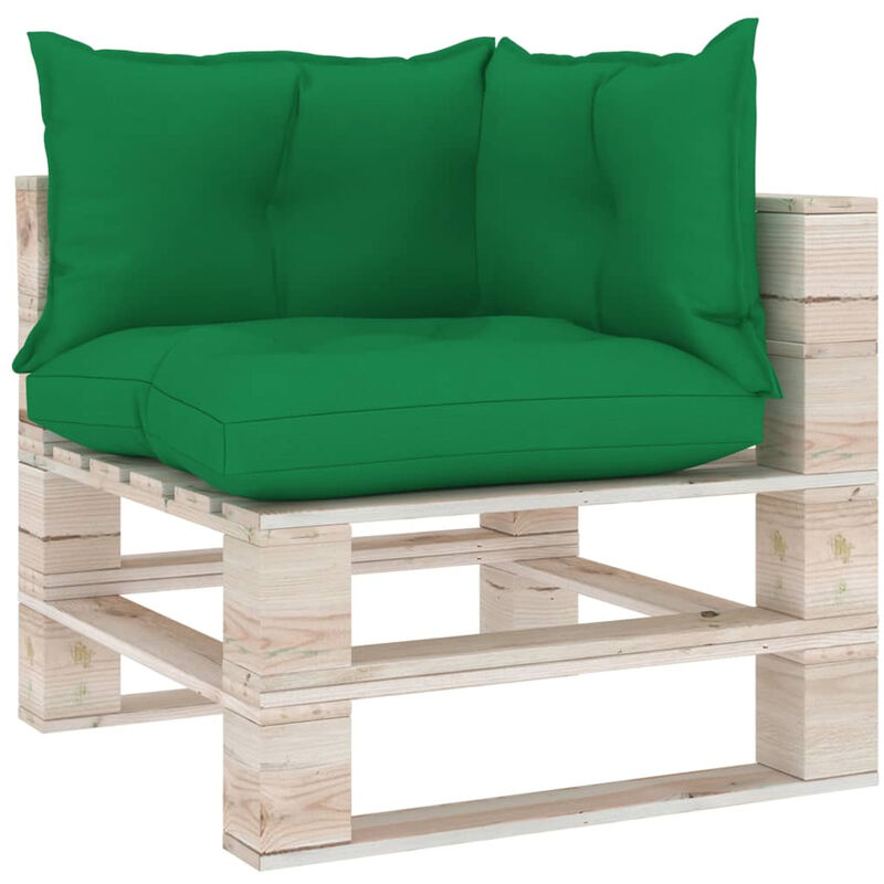 

Happyshopping - Cojines para sofa de palets 3 unidades tela verde