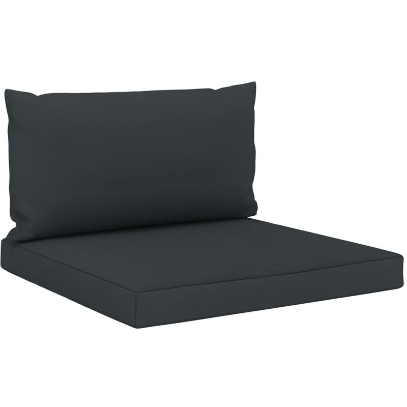 

vidaXL Cojines para sofás de palés 2 piezas tela gris antracita - Antracita