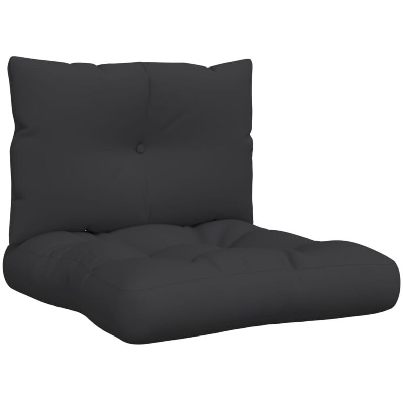 

Cojines para sofás de palés 2 piezas tela negro - Negro - Vidaxl