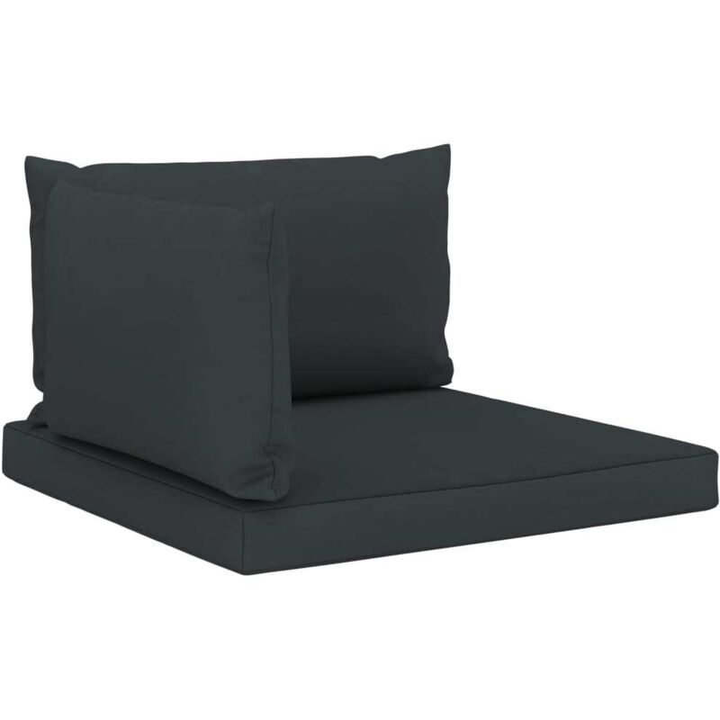 

vidaXL Cojines para sofás de palés 3 piezas tela gris antracita - Antracita
