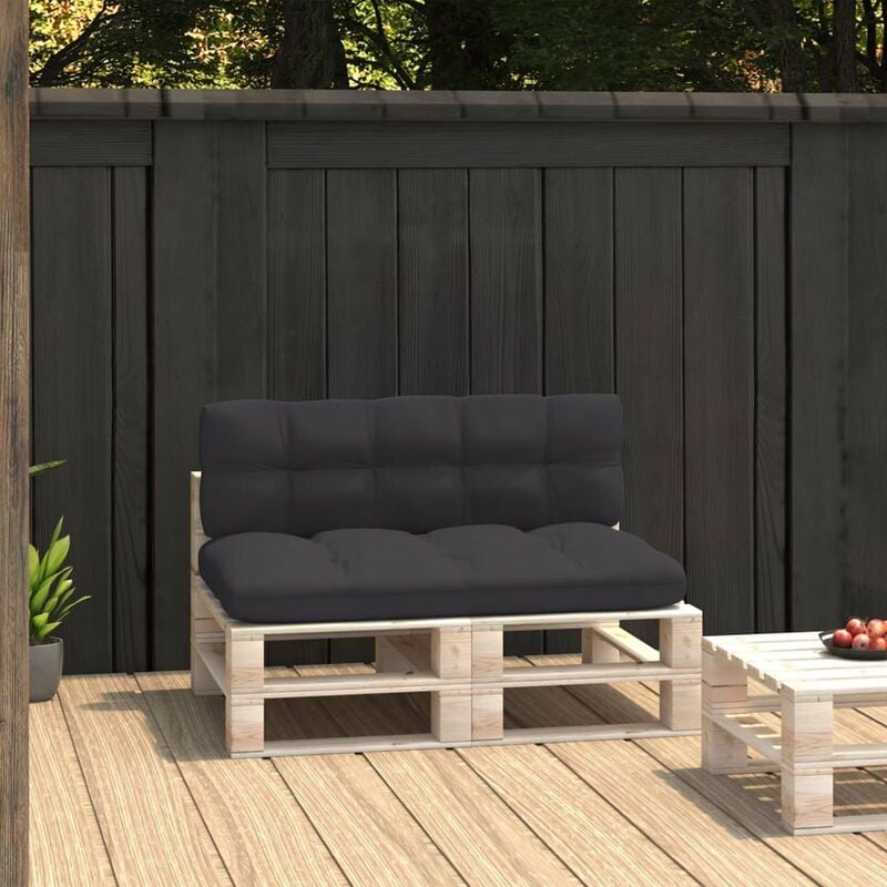 

Cojines para sofas de palets 2 piezas gris antracita
