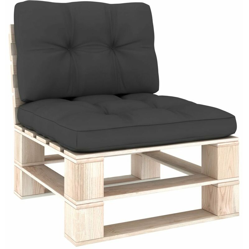 

Cojines para sofas de palets 2 piezas gris antracita