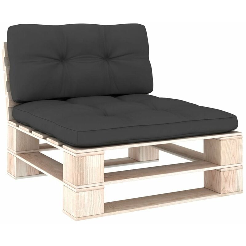 

Cojines para sofas de palets 2 piezas gris antracita