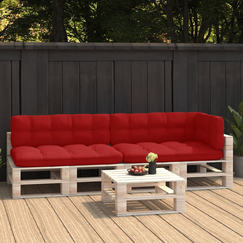 

Cojines para sofas de palets 5 piezas rojo