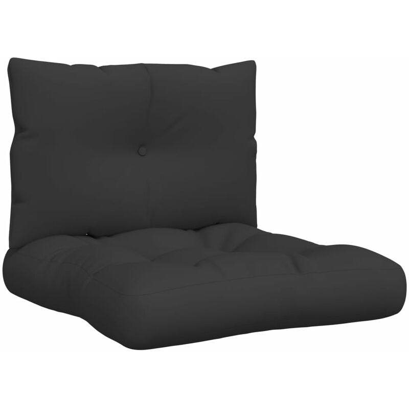 

Cojines para sofás de palés 2 piezas tela negro - Negro