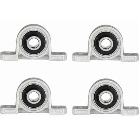 Cojinete de bloque de 4 piezas, cojinete de bolas de 10 mm, cojinete de bloque de almohada, orificio de brida autoalineable, cojinete de bloque de almohada autoensamblable