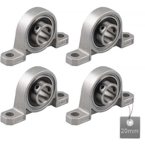 Cojinete de bloque de almohada, Cojinete de bolas, Cojinete de aleación de zinc, Cojinete de bloque de almohada, Cojinete de bolas, con base de hierro fundido sólido (Tamaño: 20 mm)