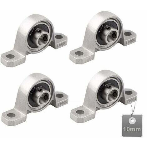 Cojinete de bloque de almohada de aleación de zinc con cojinetes de bolas y base de hierro fundido sólido (tamaño: 10 mm)