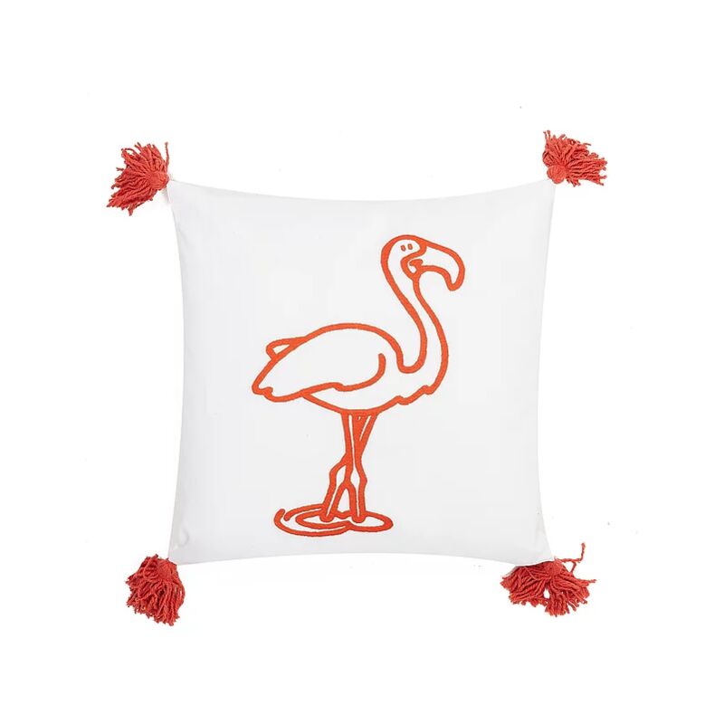 

Cojín Bordado Decorativo Flamingo