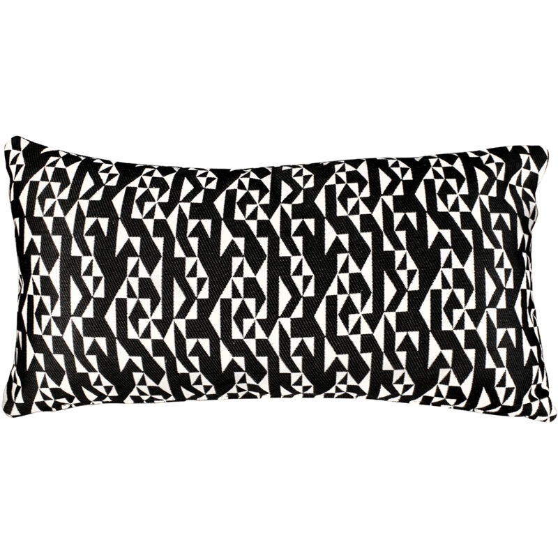 

Cojín con Relleno con Estampado Geométrico Breda Kuatéh Negro y Blanco 55x30 cm
