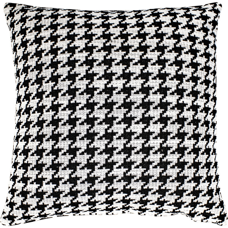 

kuateh - Cojín con Relleno con Estampado Pata de Gallo Ribe Kuatéh Negro y Blanco 45x45 cm