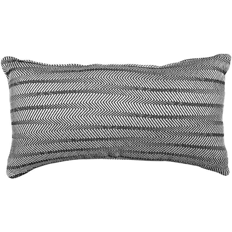 

kuateh - Cojín con Relleno con Estampado Zigzag Breda Kuatéh Negro y Blanco 55x30 cm