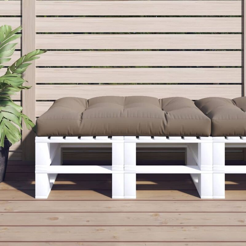 

Cojín de asiento de jardín de tela gris taupe 120x80x10 cm - Marrón