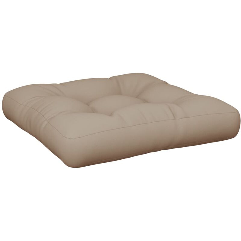 

Cojín de asiento de jardín de tela gris topo 50x50x10 cm - Marrón