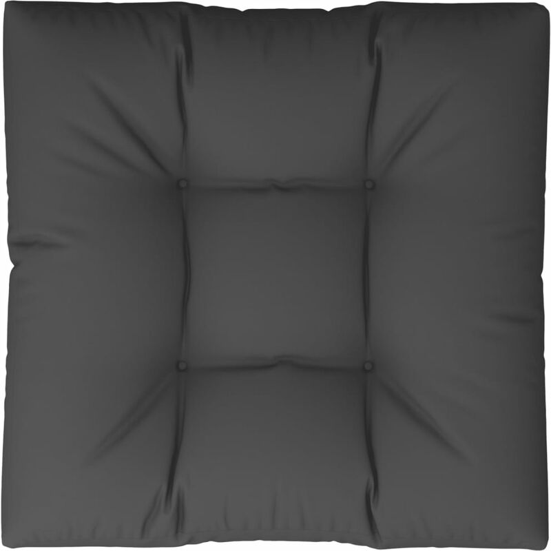 

Cojín de asiento de jardín de tela gris topo 80x80x10 cm - Negro