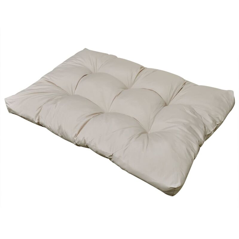 

Cojín de asiento tapizado blanco arena 120x80x10 cm - Blanco
