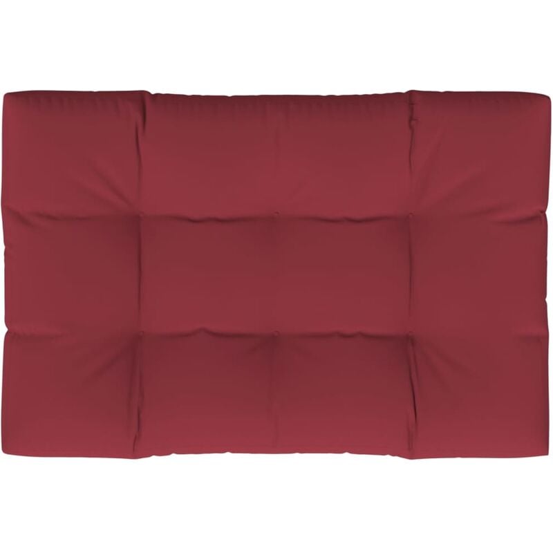 

Cojín de asiento tapizado rojo vino tinto 120x80x10 cm - Rojo