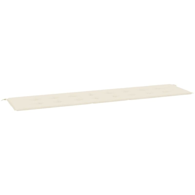 

Cojín de banco de jardín color crema 200x50x3 cm - Crema
