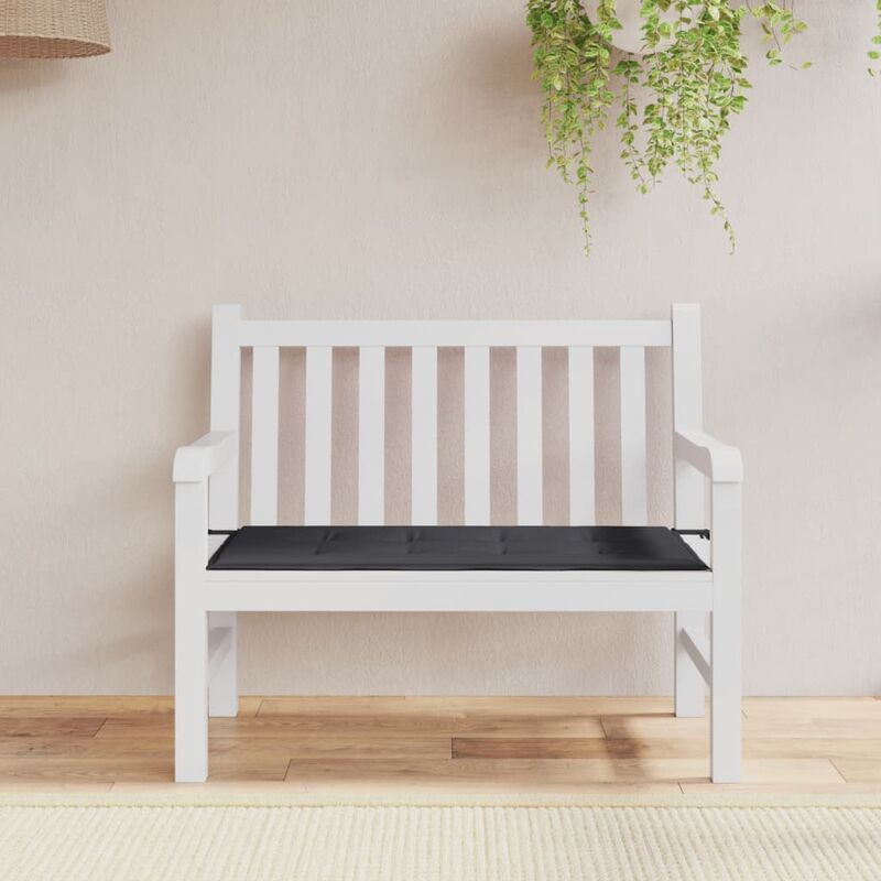 

Cojín de banco de jardín negro 100x50x3 cm - Negro