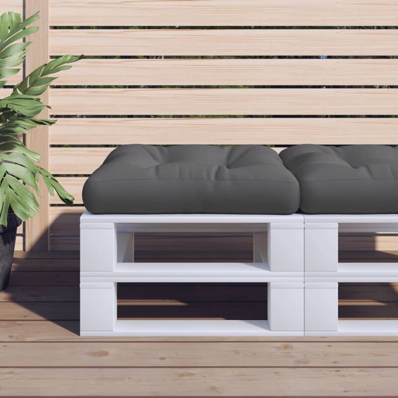 

Cojín para asientos de palés gris 58x58x10 cm poliéster - Gris