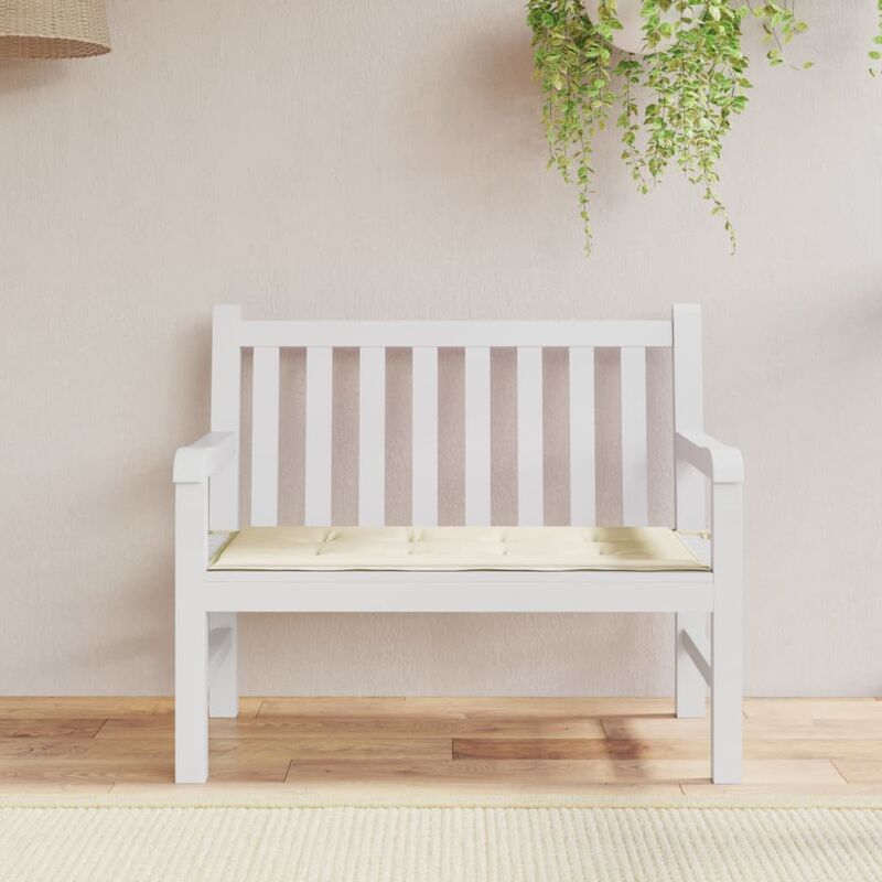 

Cojín para banco de jardín color crema 100x50x3 cm - Crema