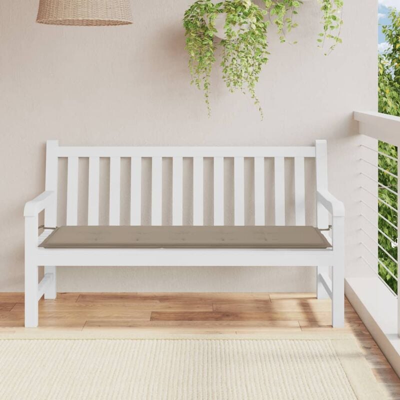 

Cojín para banco de jardín gris topo 150x50x3 cm - Marrón