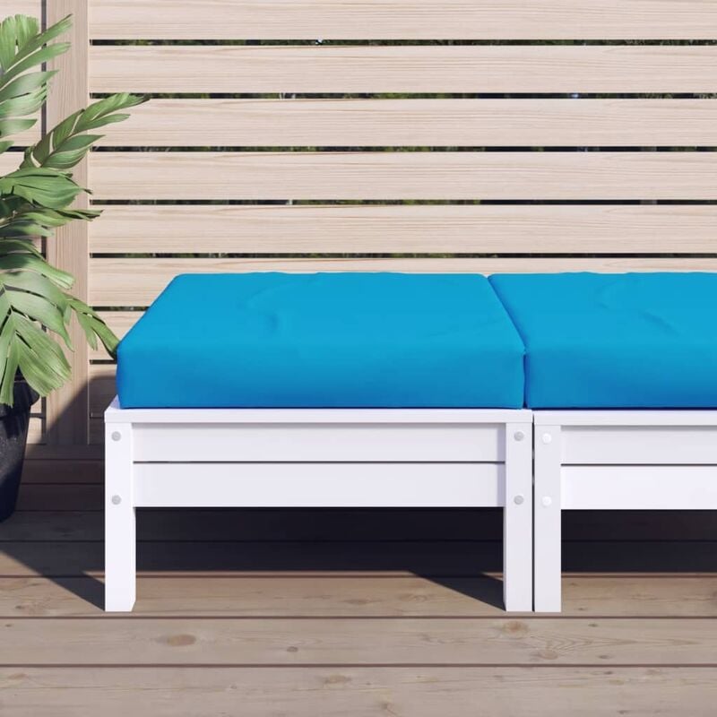 

Cojín para otomana de palés tela azul claro - Azul