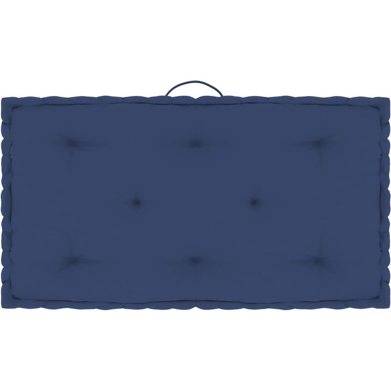 

Cojín para palé de suelo algodón azul marino claro 73x40x7 cm - Azul