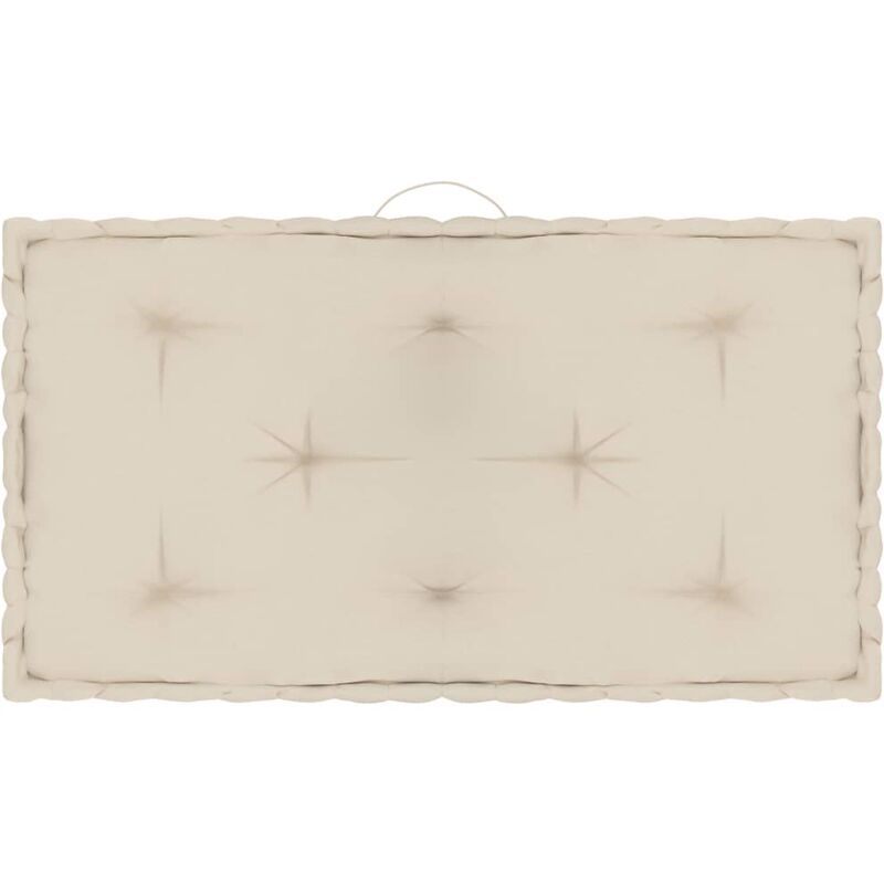 

Cojín para palé de suelo algodón beige 73x40x7 cm - Beige
